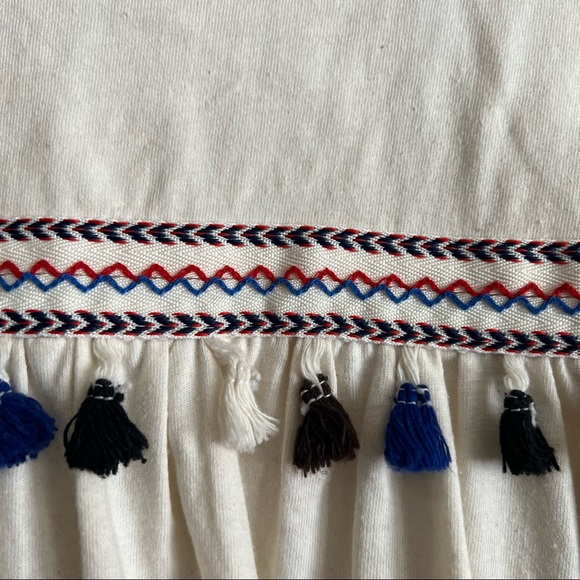 Anthropologie eri + ali Boho Tassel Top Size XS NWT - Picture 5 of 10